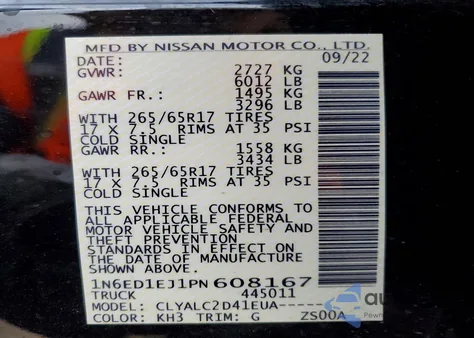 2023 Nissan Frontier S z USA, uszkodzony, nr VIN 1N6ED1EJ1PN608167